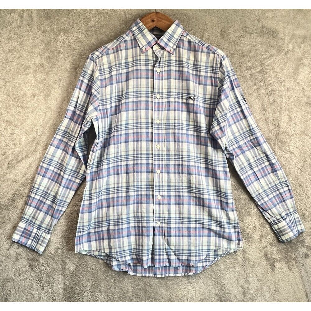 Vineyard Vines Slim Fit Tucker Shirt Men's Medium Colorful Plaid Button Down